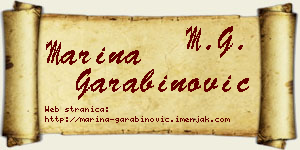 Marina Garabinović vizit kartica